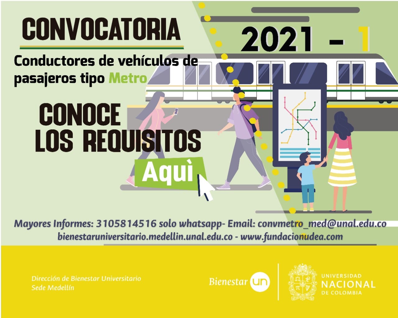 Convocatoria: conductores de vehículos de pasajeros tipo metro